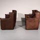 Patinated leather sofa by Gerard van den Berg for Montis, Netherlands, 1970s