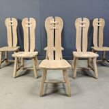 Vintage dining chairs by Depuydt, Belgium, set of 6 - 1960s