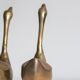 Pair of vintage brass swans