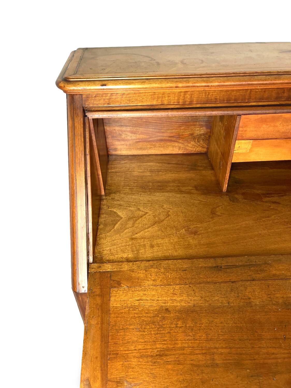 Antique Italian secrétaire in solid walnut, 1920s/1930s.