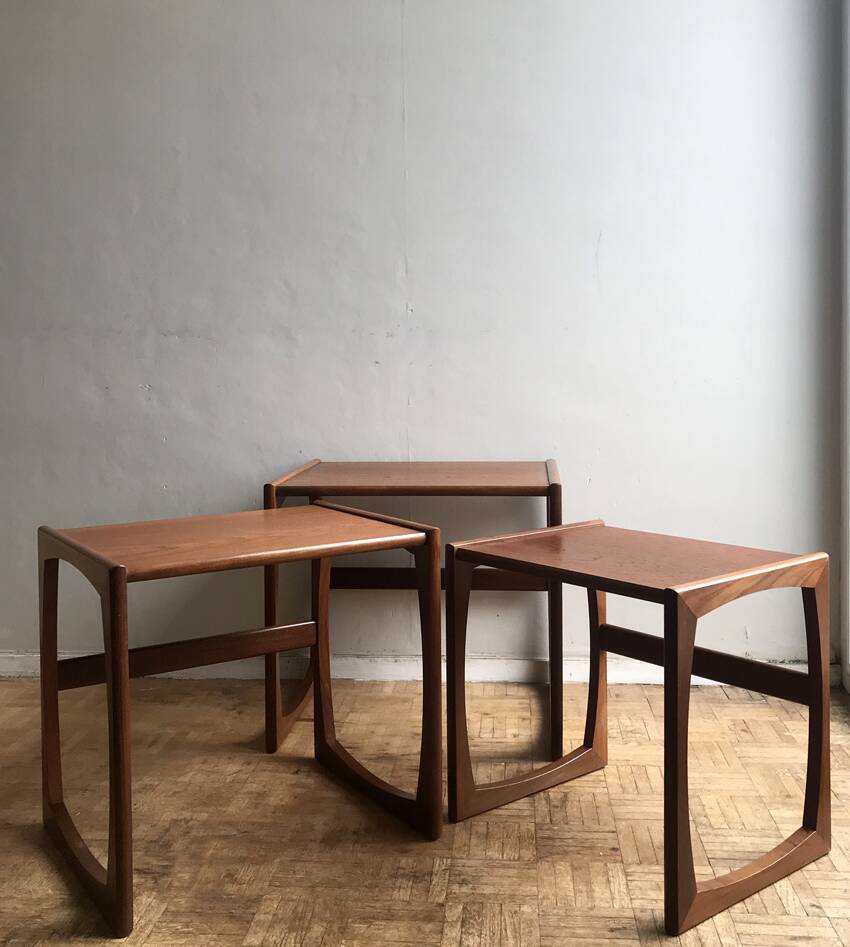 Nested tables Quadrille, teak - G Plan edition 1960