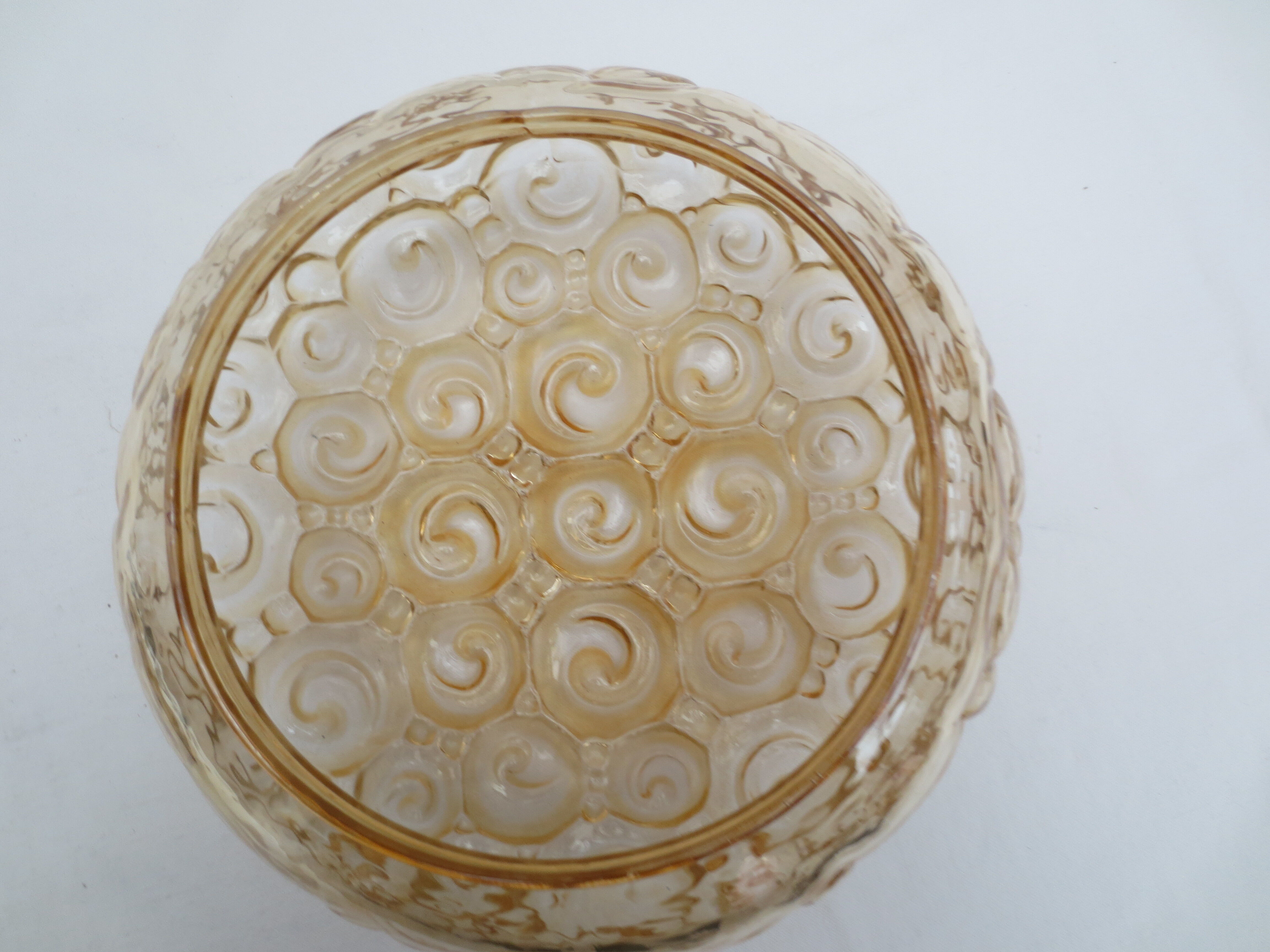 Old wall lamp molded glass, bubble decoration