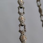 French Art Deco glass pendant light with chain suspension, Muller Frères Lunéville, 1920s-1930s