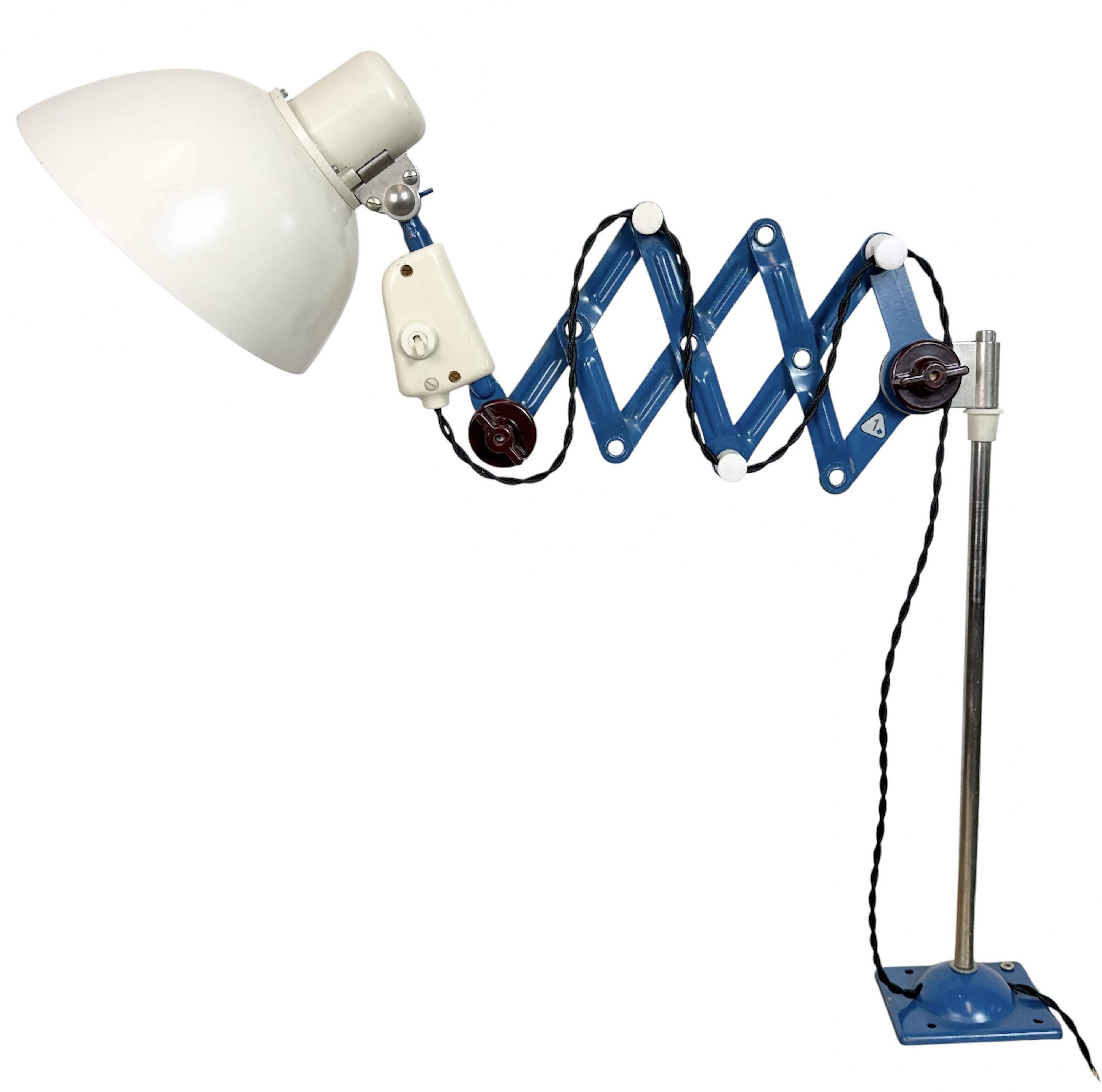 Industrial East German Scissor Lamp from VEB Zweckleuchtenbau Dresden, 1950