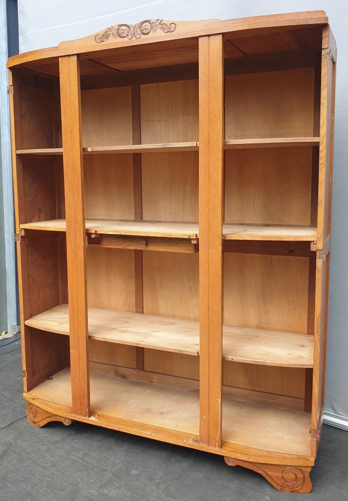 Library Art Deco cabinet curved lines L155