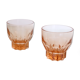 Duo of pink water glasses, 1950