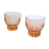 Duo of pink water glasses, 1950