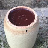 Vase from West Germany in degraded beige & brown