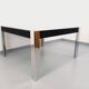 Vintage Italian square dining table by Faleschini for Mariani glass