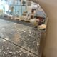 Art Deco wooden sideboard with mirror and marble