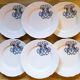 6 Longwy dinner plates (25cm)