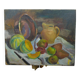 Tableau huile sur bois nature morte