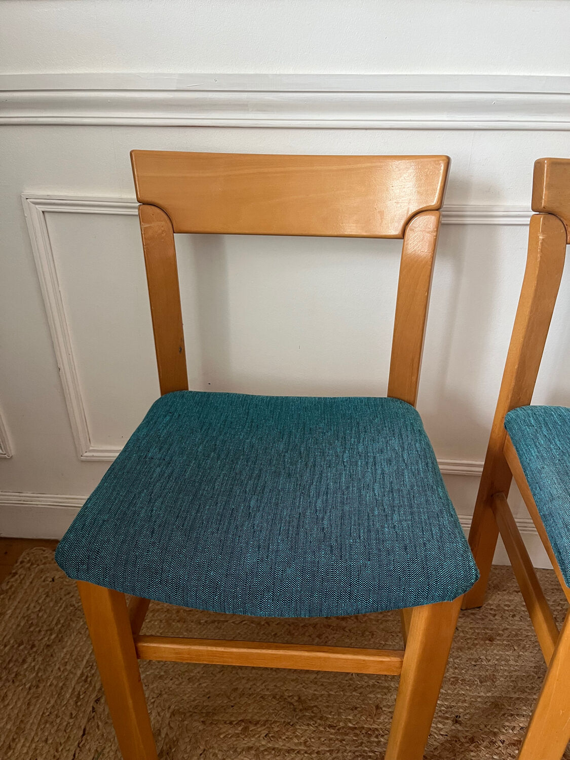 6 solid elm chairs from the 1970s