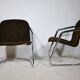 Armchairs and Coffee Table in Chrome and Smoked Glass, Set of 3, 1970s