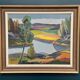 Original Swedish Oil on Panel - "Natural Landscape" by Frans Rase (1913-1994) - Signed - Vintage & Framed - 56 × 48 cm (22" × 18.9")