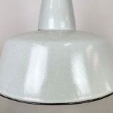 Industrial Grey Enamel Factory Pendant Lamp from Zaos, 1960s