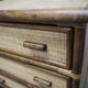 Rattan chest of drawers with 3 drawers
