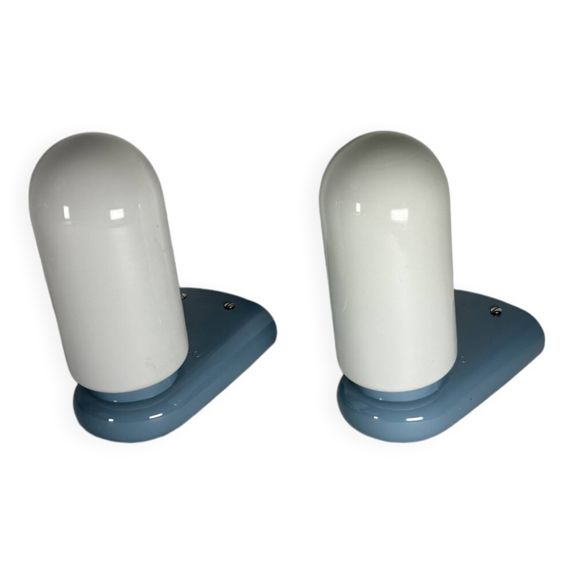 Dietsche blue wall lights Germany Bathroom 1980 x2