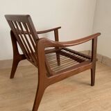 Scandinavian armchair in solid teak