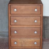 Vintage drawer unit, Art Deco wooden furniture, chest of drawers, tallboy.
