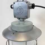 Vintage Industrial Aluminium Lamp with Milk Glass, 1970s