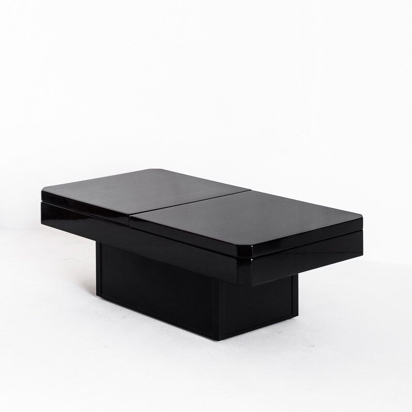 Vintage coffee table with storage, France 1980