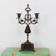 Old chandelier in bronze and marble, early 20th century