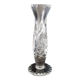 Vase "solitaire" en cristal