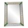 Rectangular Venetian Murano Glass Mirror with Green Floral Hand-Carving