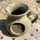 Vintage Vallauris ceramic pitcher with bark inclusions