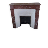 Red marble fireplace surround - early 20th century