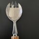 Salad servers with bamboo handles