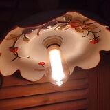 Suspension lampshade corole porcelain fruits