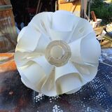 Vintage white plastic pendant lamp