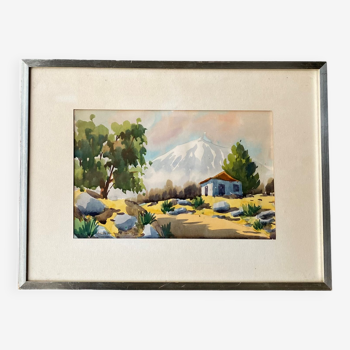 Watercolor The mountain 1972