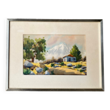 Watercolor The mountain 1972