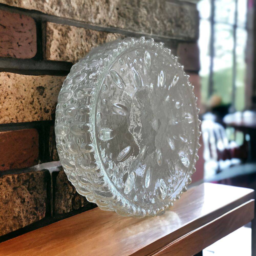 Portuguese bubble glass flush mount lamp