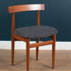 "Roundette" teak dining table & 6 chairs by  Hans Olsen for Frem Rølje 1960