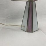 White and pink glass paste lamp