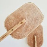 Pair of simple wooden paddles
