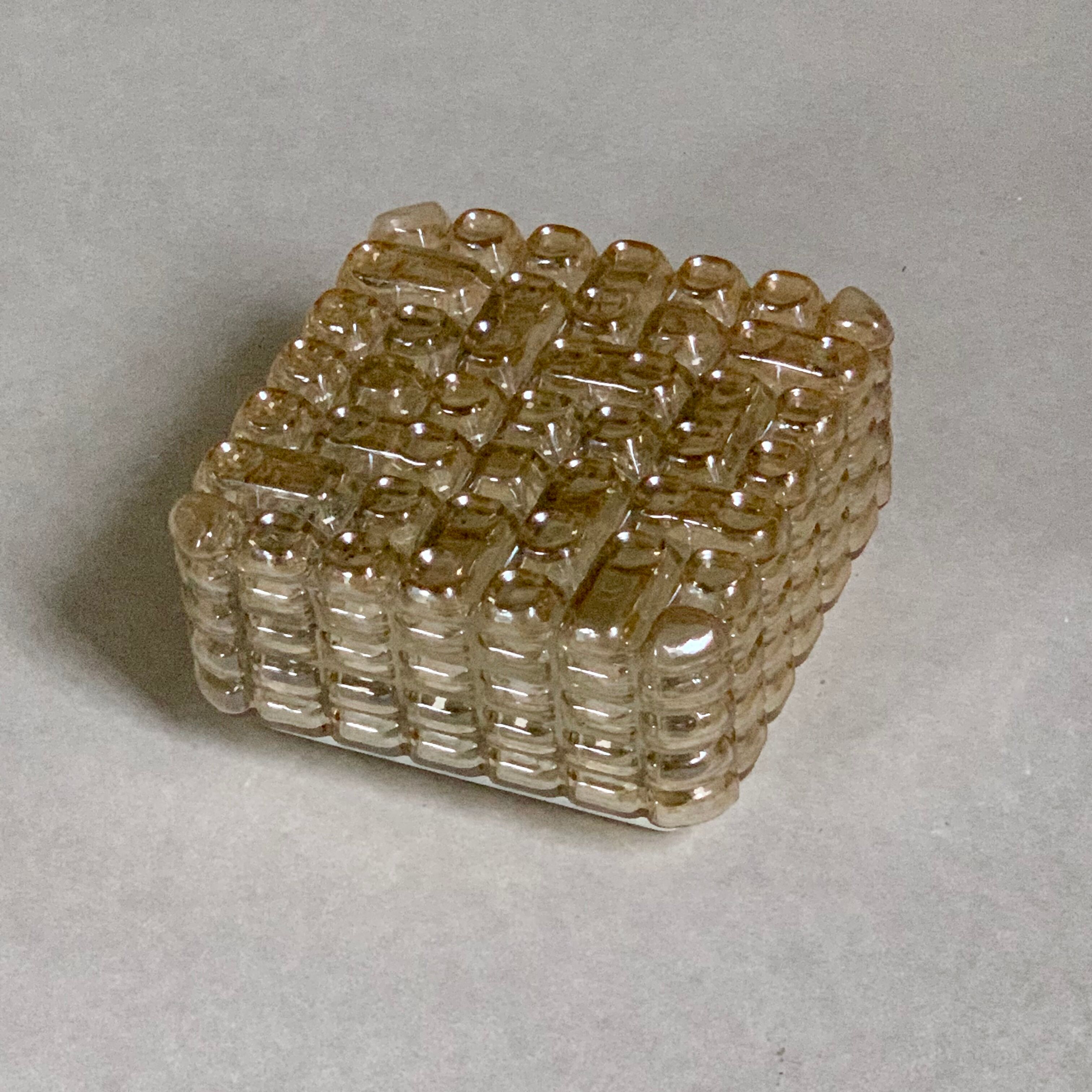 Vintage ceiling lamp bubble Erco amber glass