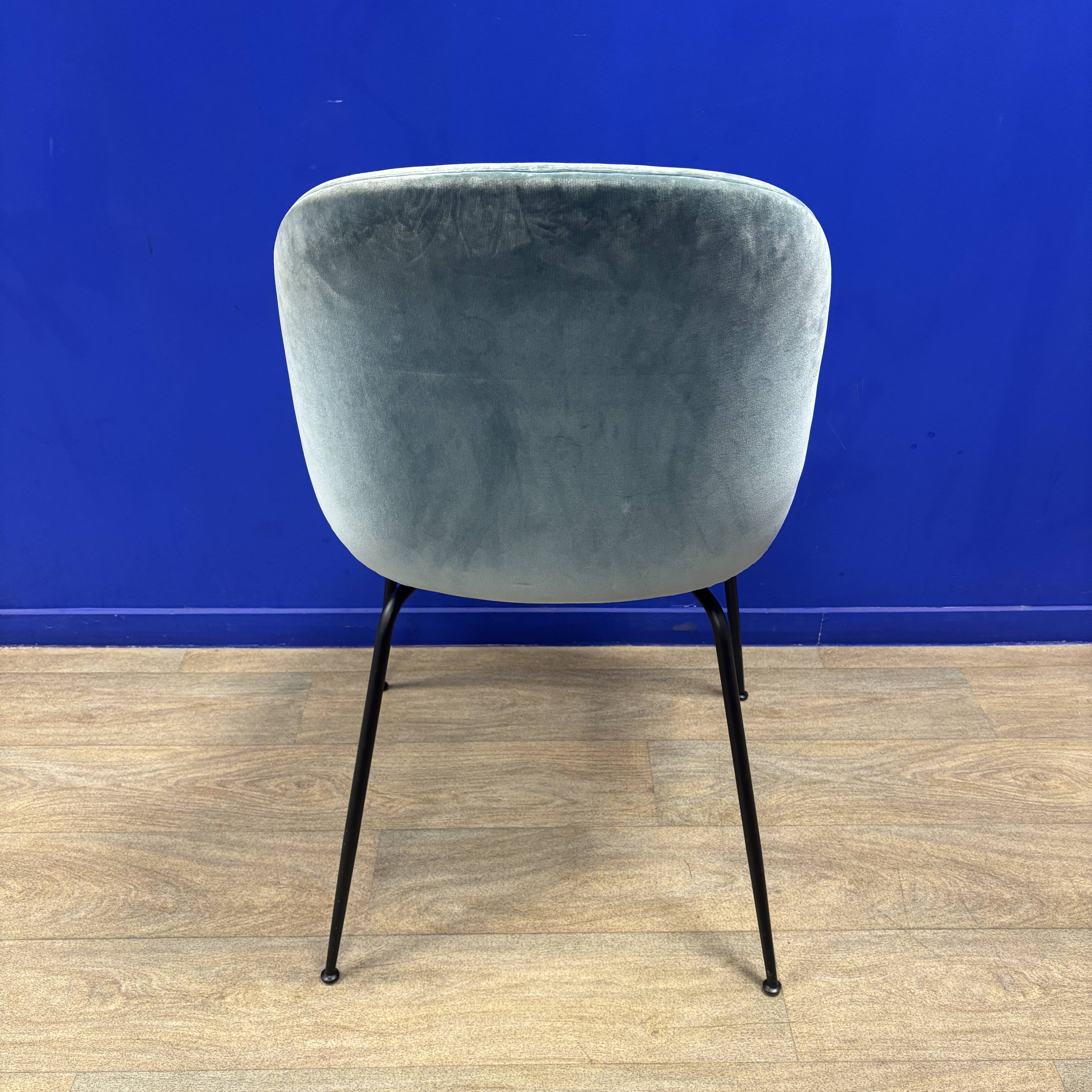 Chaise Beetle dining Turquoise / Noir Mat - Gubi