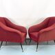 Paire de fauteuils par Gigi Radice pour Minotti, Italie des années 1950