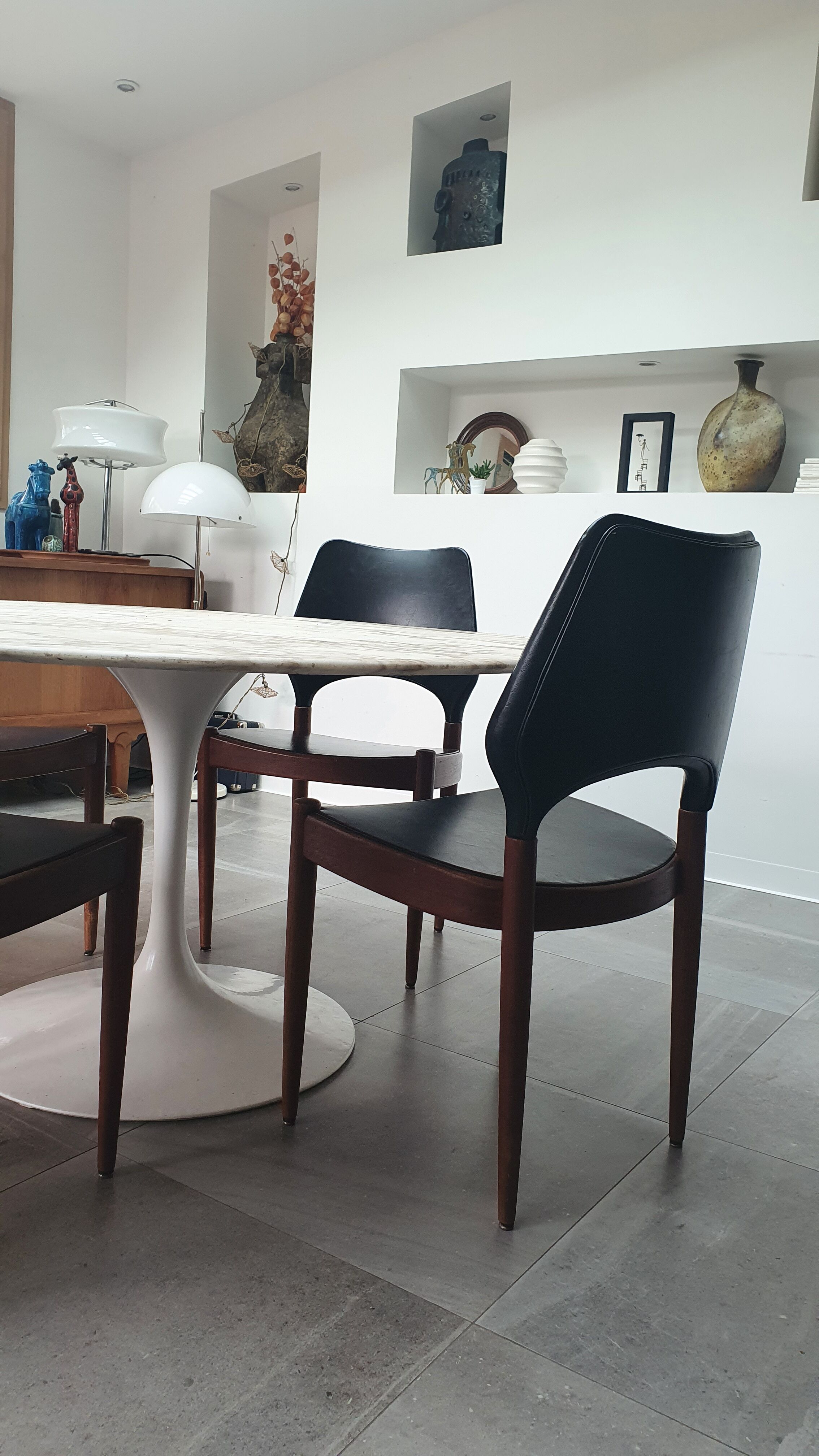 Set of 4 Danish teak chairs from the 60s