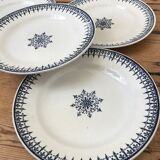 Series of 4 flat plates terre de fer model "primax"