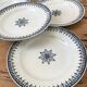 Series of 4 flat plates terre de fer model "primax"