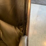 Armchair executive chair Pollock 1st edition 1965 - black leather