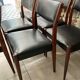 Set of 6 scandinavian chairs skaï black