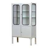 Glass & iron medical cabinet 1970s