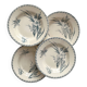 4 Gien ironstone soup plates “Gladiolus”